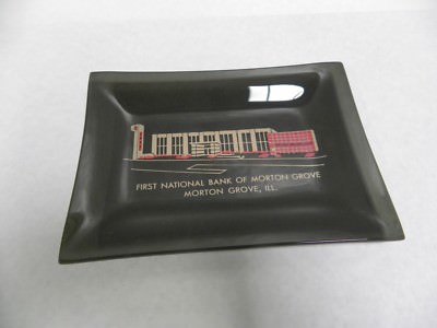 Vtg FIRST NATIONAL BANK of Morton Grove Il Advertising Dresser Change Tray (A4)