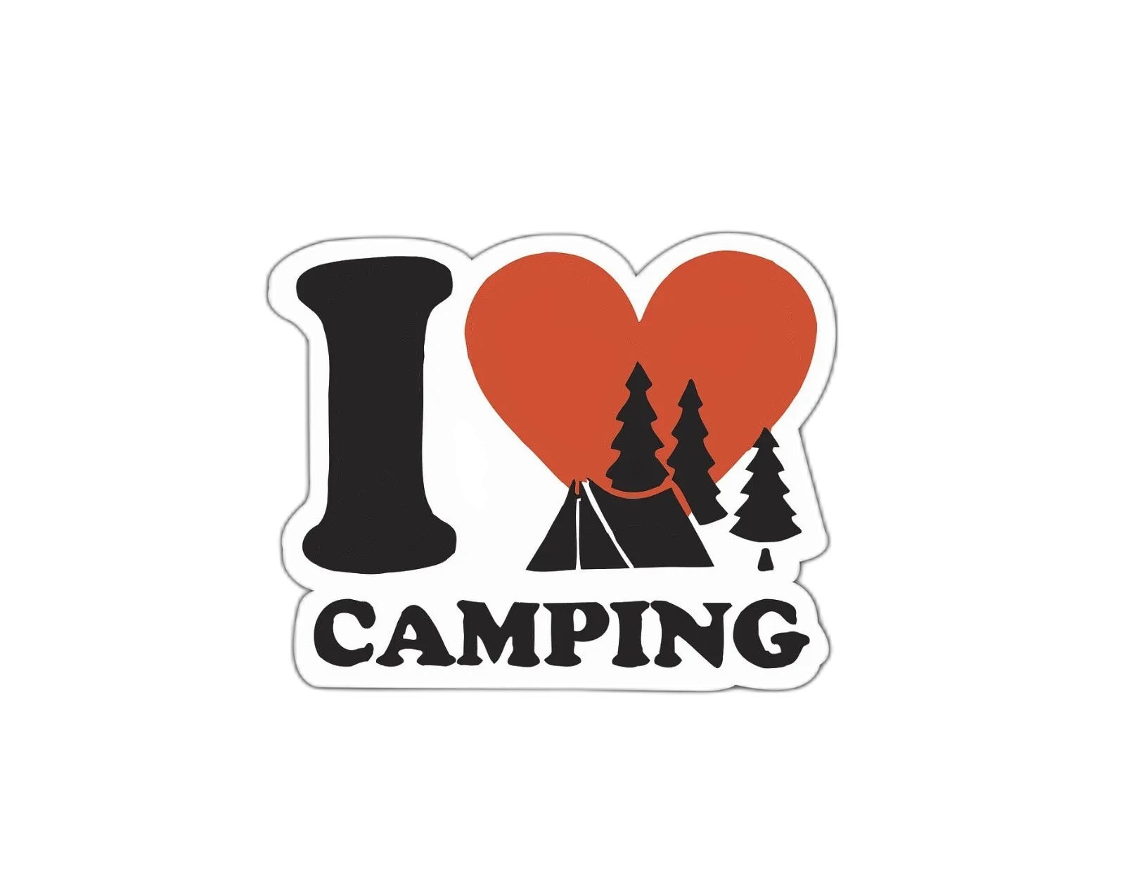 I Love Camping Sticker Decal