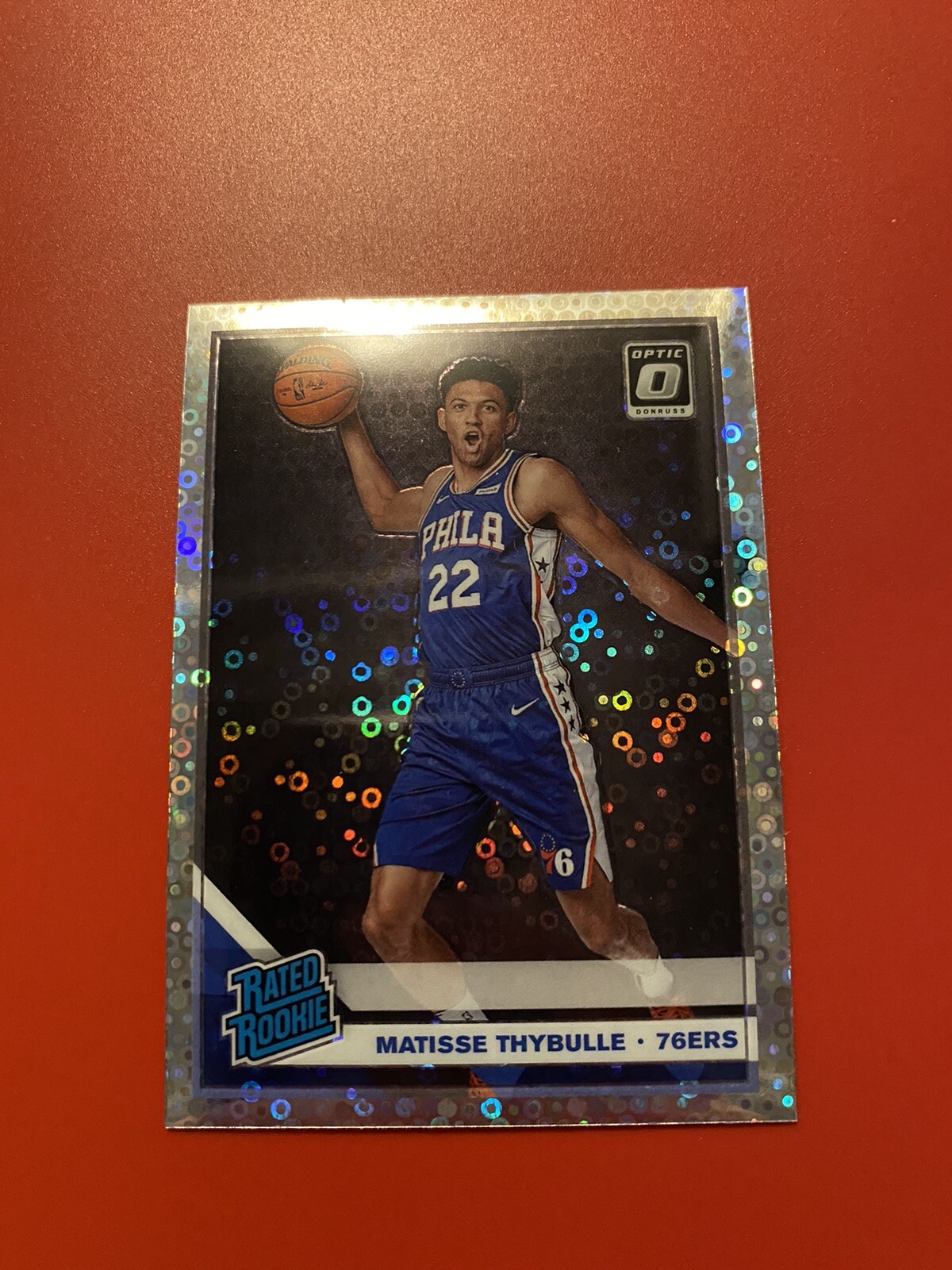 2019-20 PANINI OPTIC MATISSE THYBULLE FAST BREAK MOJO HOLO RATED ROOKIE RC #192