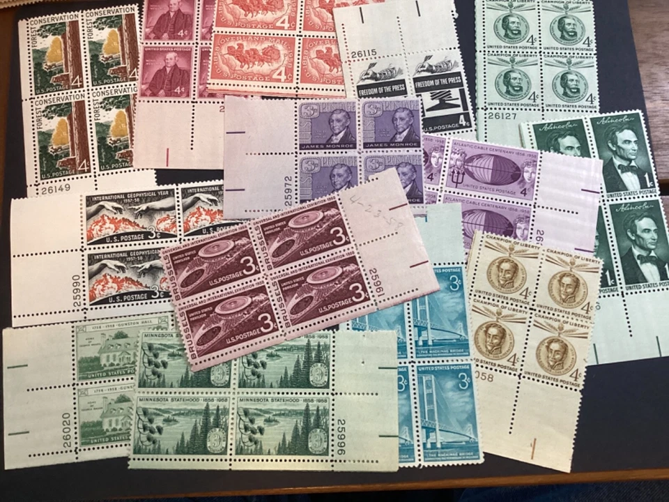 ICOLLECTZONE US Plate Blocks 40 different 3 &4 Cent #1100 / / 1166 VF NH CV $40 - Image 4 of 4