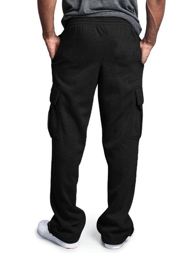 Mens Lightweight Elasticated Waist Cargo Trousers Combat Work Pants Joggers Pant - Picture 6 of 21