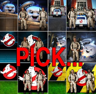 DIORAMA POSTER BACKDROP~GHOSTBUSTERS~FOR 1/6 FIGURE BLITZWAY STANTZ SPENGLER ZED
