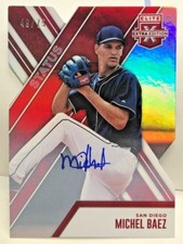 Michel Baez 2017 Panini Elite Extra Edition RED Die-Cut Autograph Auto #d 15/75