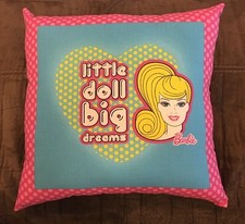 Beautiful Handmade Retro Barbie Accent - Throw Pillow 15" x 15"