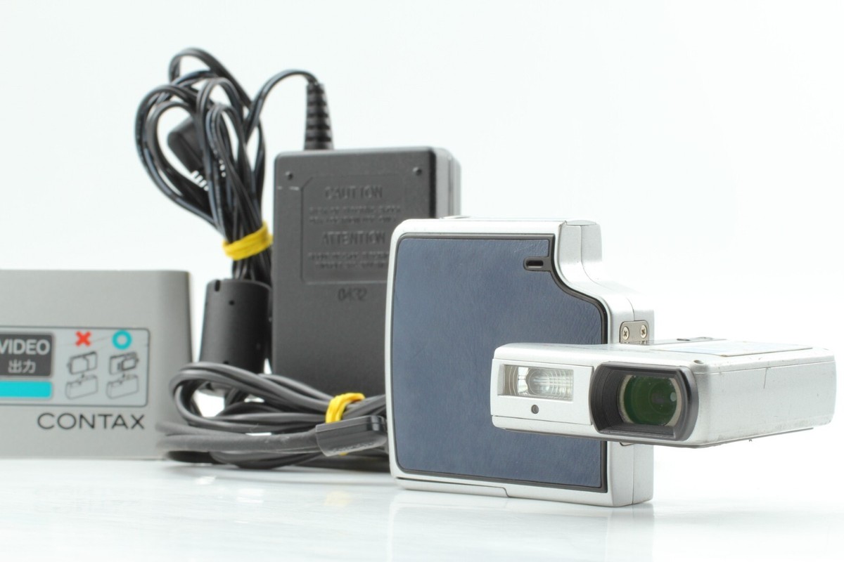 【美品動作確認済み】CONTAX U4R ケース付き 美品♪ ケース付き CONTAX U4R ブルー コンパクトデジタルカメラ