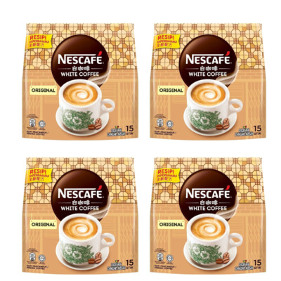 4 X Nescafe White Coffee Original 60 sticks Malaysia Coffee Free Shipping