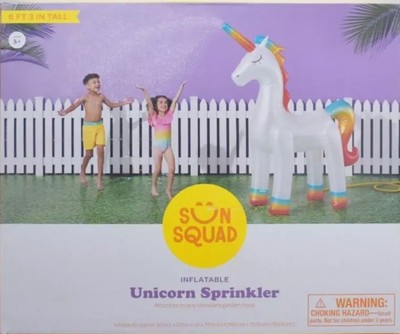   Unicorn Inflatable 6ft 3in Tall Sprinkler Lawn Accessory Sun Squad 
