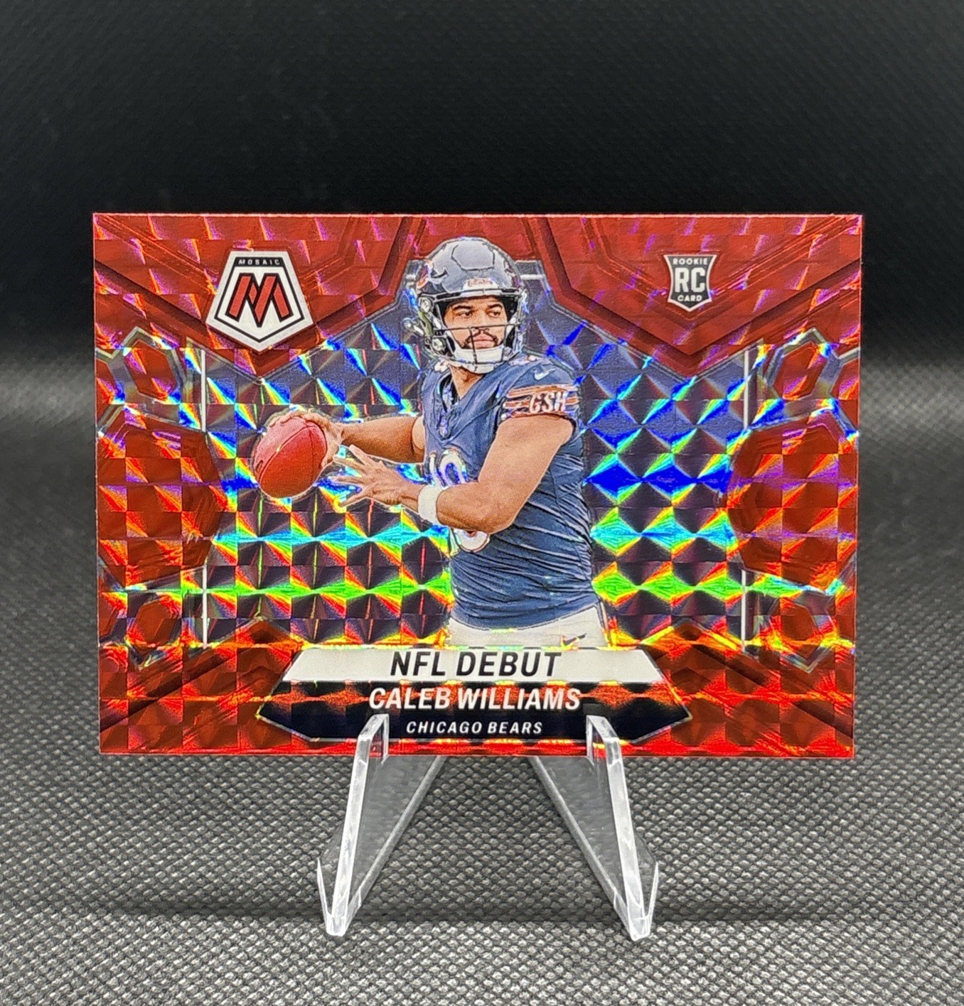 2024 Panini Mosaic - NFL Debut Caleb Williams #289 Red Mosaic Prizm (RC)
