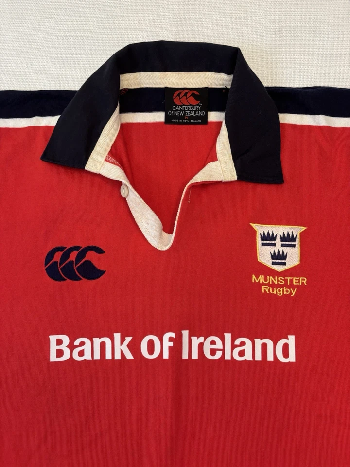 Vintage 90’s Canterbury of New Zealand Munster Rugby Shirt Men’s Medium Rare - Image 3 of 4