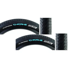 Pack of 2 SE Bikes Chicane 26x3.5 Clincher Wire TPI 20 Blk/Blk Reflective BMX