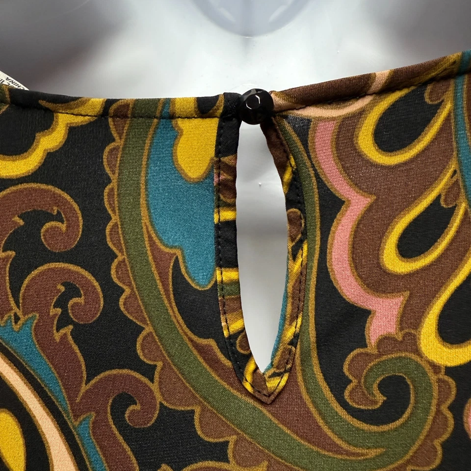 Top túnica Susan Graver cachemira para mujer 1X multicolor ojo de cerradura espalda manga acanalada Foto 4 de 4