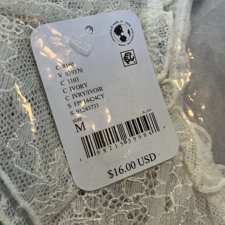 Ropa Interior Free People Mujer Talla M Marfil Gia Tanga Bragas Encaje Floral Foto 3 de 4