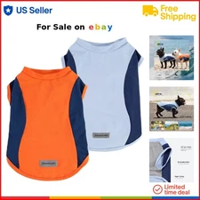 Dog Cat Sun Protection Shirts 2 Pack SPF 50 Lightweight Quick Dry Summer Outfit