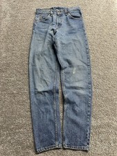 Vintage 90s Levis 550 Jeans Mens 29x32 Faded Orange Tab 100 Cotton Relaxed Fit