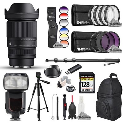 Sigma 16-300mm DC OS Contemporary Lens (Sony E)-26pc128GB UltimateAccessoryKit
