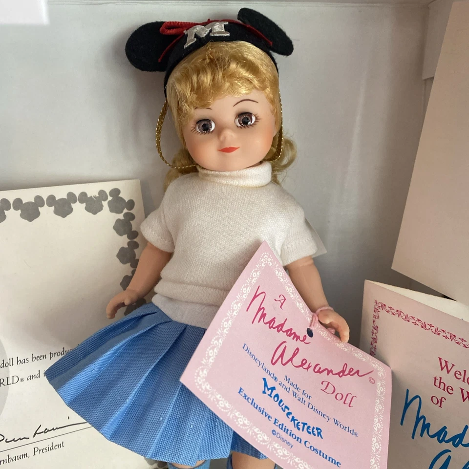 MUÑECA MADAME ALEXANDER DISNEY MOUSEKETEER 8" CAJA ORIGINAL Certificado y ETIQUETA COLGANTE Foto 2 de 4