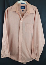  905 Stafford Mens Dress Shirt Sze 16.5 34/35 Orange Wrinkle Free