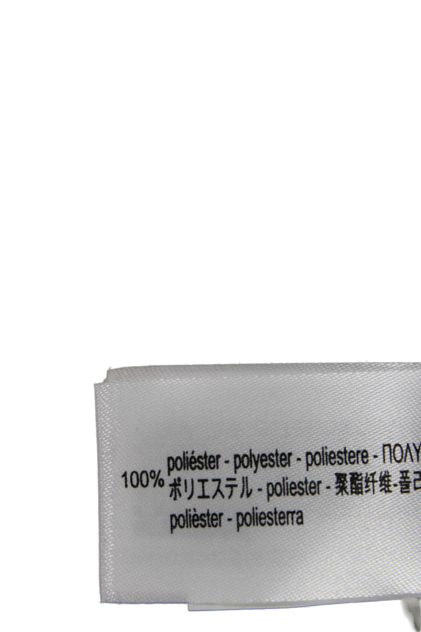 Zara Womens Basic White Collared Geometric Polyes… - image 6