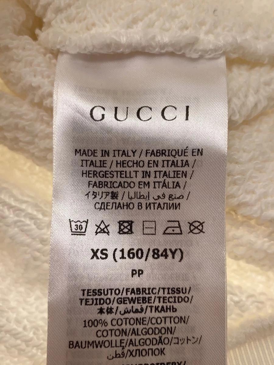 GUCCI felpa con cappuccio x adidas logo trifoglio XS cotone bianco 702607 XJEDA usata