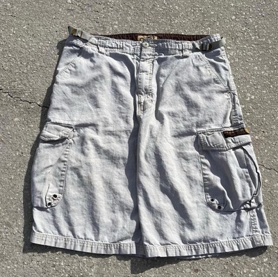 OTB Y2K Vintage Baggy Beige Cargo Shorts Men s 38x12 Grunge Streetwear