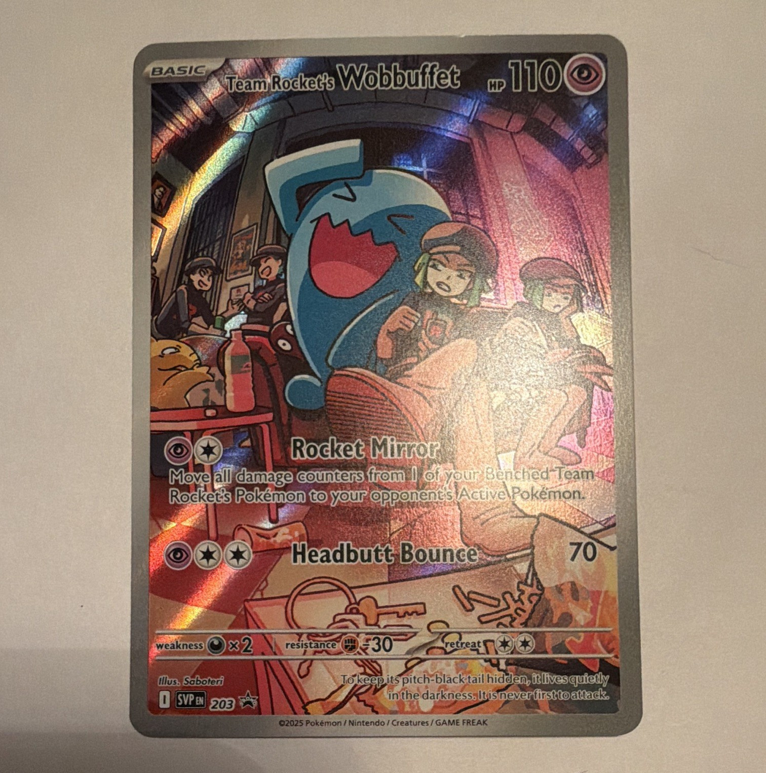 The Pokémon Company Team Rocket's Wobbuffet Holo Promo 203 HP110 EN