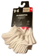 Under Armour Socks 8.5/13.5 Youth 6 Pack No Show UA Essential Lightweight New