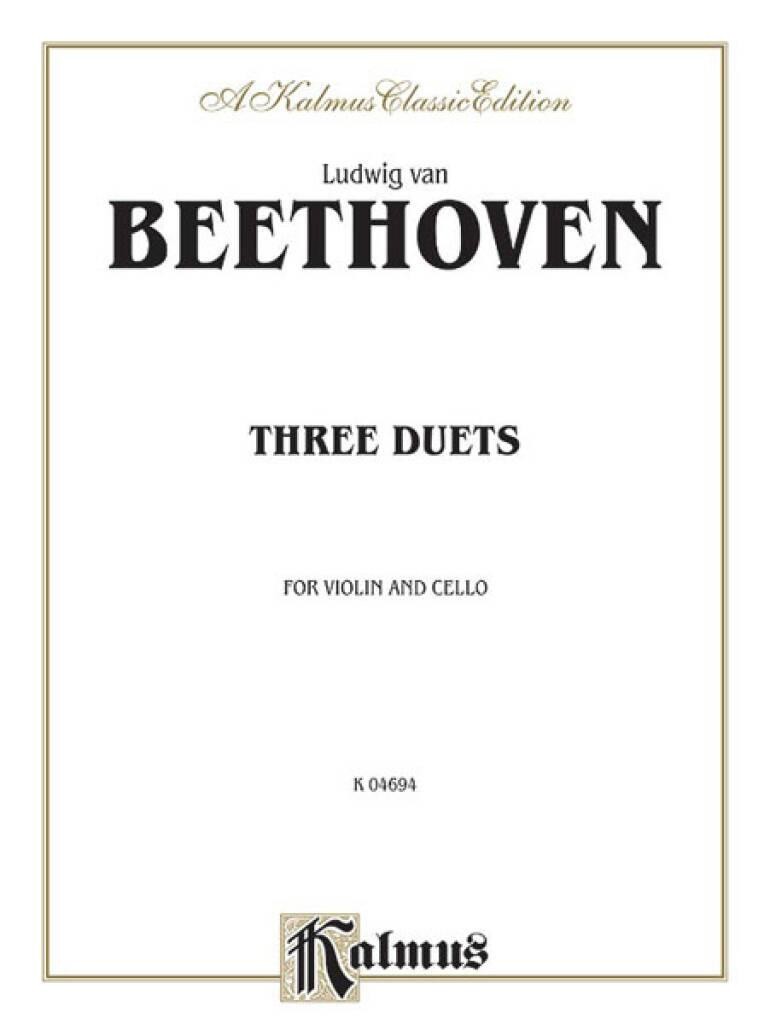 Three Duets for Violin and Cello Ludwig van Beethoven Book [Softcover] Violin an