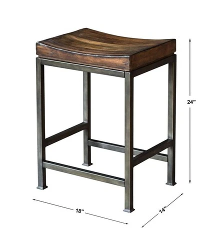 Beck - 24 inch Counter Stool - 18 inches wide by 14 inches deep Accent Furniture - Picture 9 of 11
