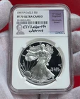 1997 P American 1oz .999 Fine Silver Eagle Proof Coin NGC PF70 - Elizabeth Jones