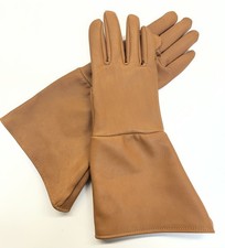Unisex Saddle Brown Goatskin Gauntlet Gloves - Size XXL