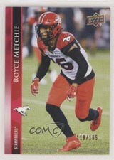 2021 Upper Deck CFL Red 118/165 Royce Metchie #92 12ai