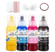 Printers Jack Sublimation Ink & 150 Sheet Sublimation Paper 8.5x11’’ 120G 