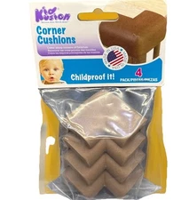 KidKusion Corner Cushions, Brown 4-Pack Furniture Corner Protector {T}