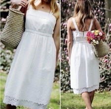 Madewell Nordstrom White Eyelet Lace Midi Sundress 2 Boho Summer Cotton Dress