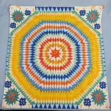 1960’s COHAMA Print Fabric "MADISON" Table Runner Centerpiece 25"x53" Vtg Cotton