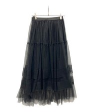 ANAYI          Tulle tiered gathered skirt black