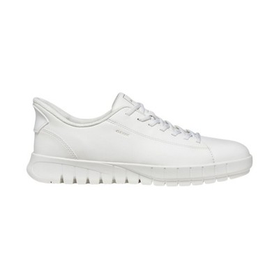 Geox Flextride Plus Mens Shoes Casual White Leather Fast Sneakers Brief Ins