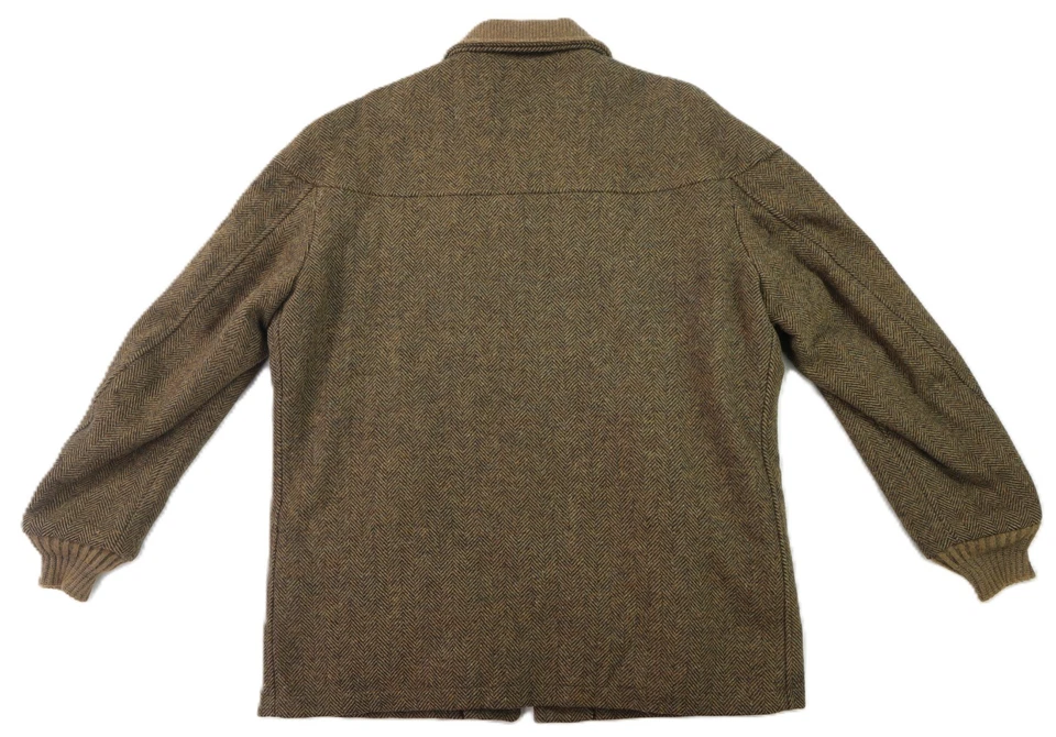 Chaqueta de Colección Woolrich EE. UU. Para Hombre 48 L Tweed Lana Espiga Forrada a Rayas Foto 4 de 4
