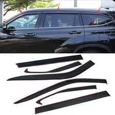 For Toyota Highlander 2020-2022 Smoke Window Visor Vent Shade Sun Rain Guard 6pc