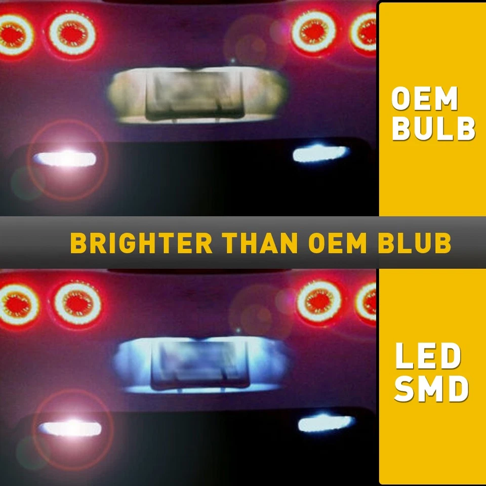 Luz de placa LED License Fit 42-SMD S15 GMC Syclone Sonoma blanco brillante AUXITO Foto 4 de 4