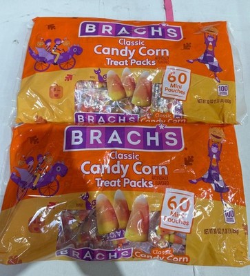 Qty 2 Brachs Classic Candy Corn Treat Packs 60 Mini Pouches Per Bag Exp Jun 2026