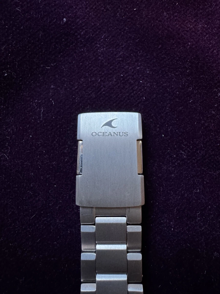 Casio Oceanus OCW-300 Titanio Solar Radio Cristal de Zafiro Reloj Hombre 100m Fecha