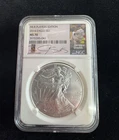2014 NGC MS 70 AMERICAN SILVER EAGLE - JAMES SHIELDS - MLB PLAYERS EDITION LABEL