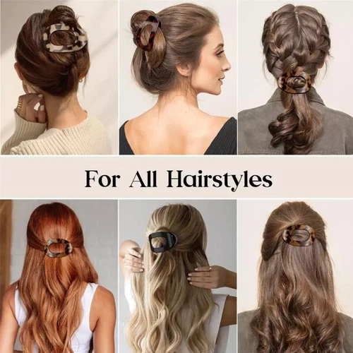 4 Stück Damen Haarspangen Französisch Elegant Haarklammer Set Rutschfest Dünnes - Bild 6 von 11