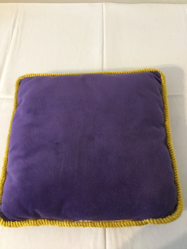 Harry Potter Snitch Throw Pillow Purple Gold 14"×14" Decorative Pillow