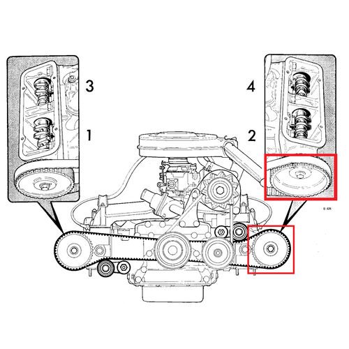 PULEGGIA CONDOTTO DISTRIBUZIONE LATO SINISTRO ALFA SUD PER 101103 - Imagen 2 de 6