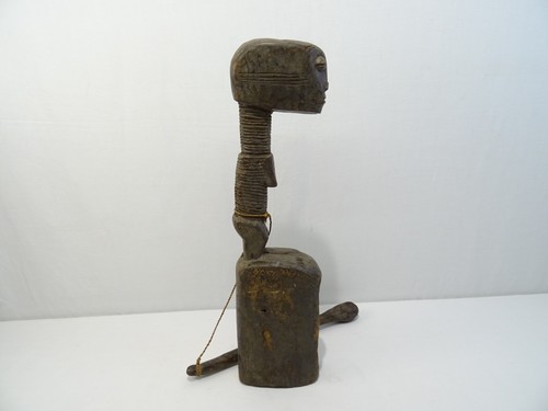 Antiguo Tambor À Ranura Madera Sculpte Estatua Mujer Arte Bruto Africana - Imagen 5 de 15