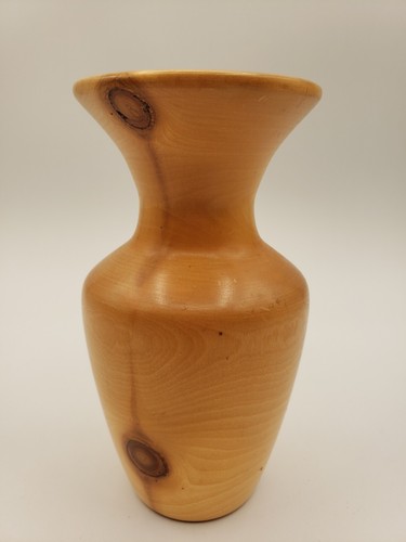 Spinning Aspen Studios Vase Handcrafted Turned Wood Artisan Flower Colorado 5" - Picture 3 of 8