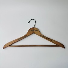 Vintage Wooden Suit Hanger from Hotel Piccadilly NYC torn down A Dreier Hotel