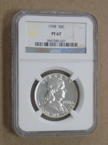 1958 50C FRANKLIN HALF DOLLAR NGC PF67 PROOF